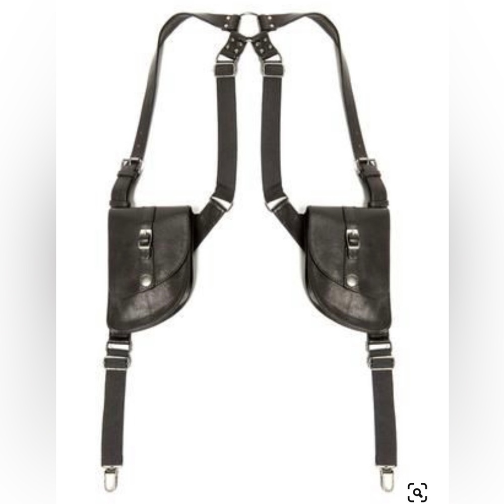 Skingraft Jonny Cota leather holster suspender. Vintage Skingraft design